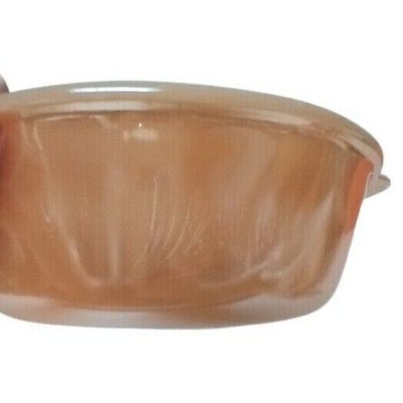 Anchor Hocking Fire King Casserole Baking Dish Milk Glass Vintage Peach Luster - Picture 4 of 11